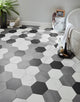 Asenso Aurora Hex Tile - Midnight Black-SAMPLE
