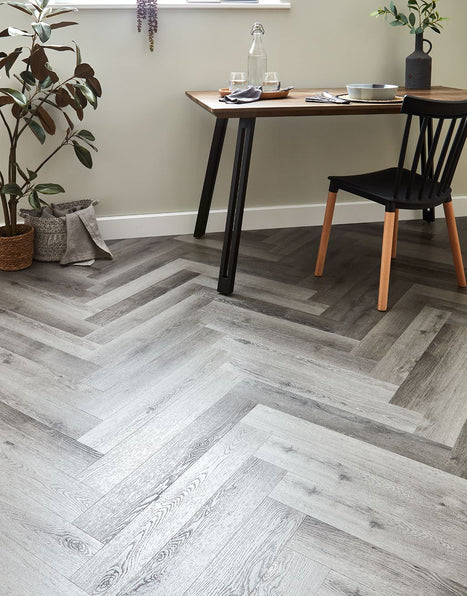 Asenso Artisan Herringbone - Driftwood Grey Oak