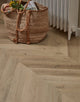 Asenso Signature Chevron 2.5mm Stick Down LVT Flooring - Oyster Oak