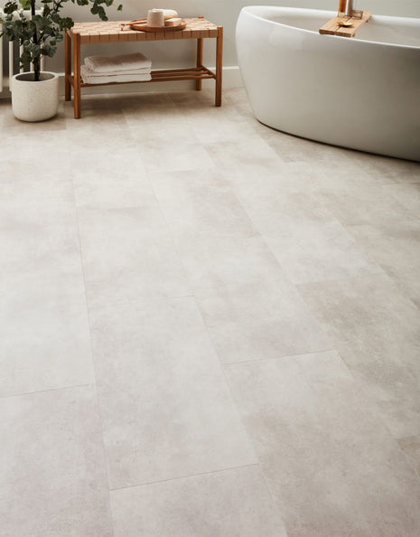 Serenity Silver Moon Rectangle LVT Tile | Stone-Effect Vinyl Flooring