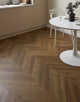 Asenso Signature Chevron 2.5mm Stick Down LVT Flooring - Rich Toffee Oak