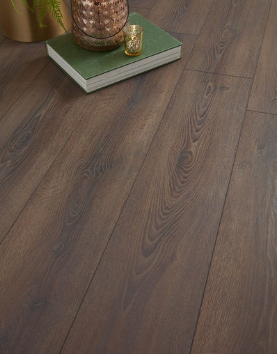 Grisedale 8mm Laminate Flooring - Dark Oak