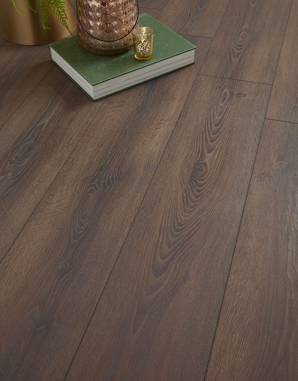 Grisedale 8mm Laminate Flooring - Dark Oak