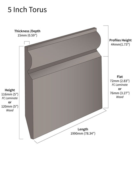 WS2 4 Inch Skirting Board - Solid Oak