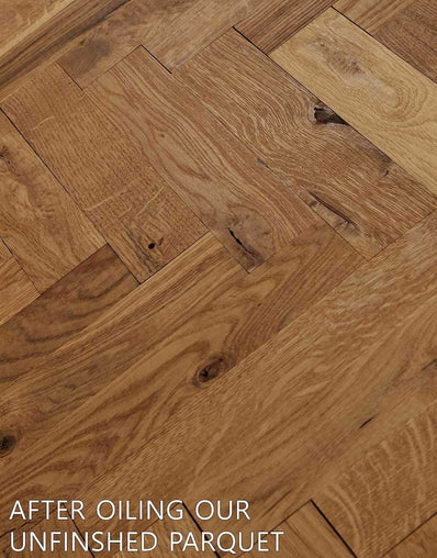 Maggiore 21mm Solid Wood Parquet Flooring - Unfinished Rustic Oak