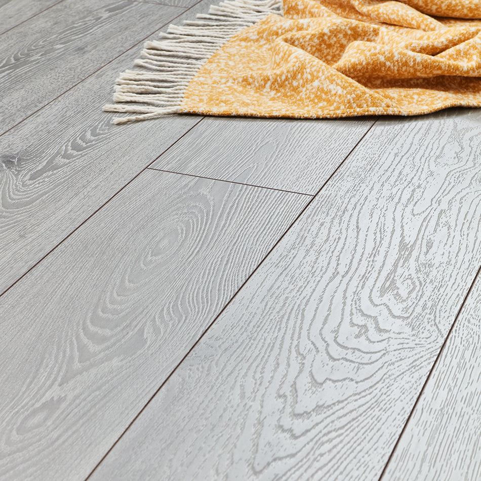 Kronotex Coniston 12mm Laminate Flooring - Grey Timeless Oak