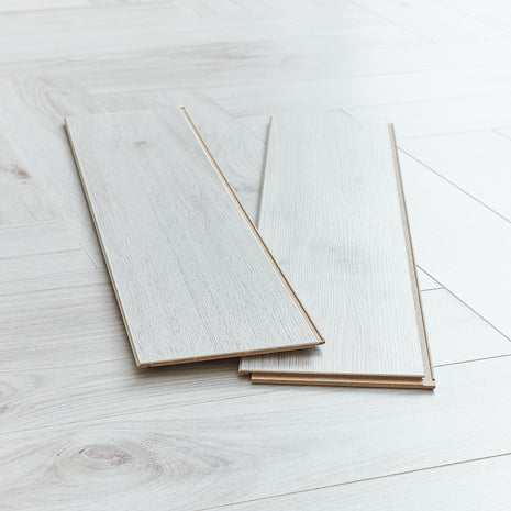 Kronotex Grasmere Herringbone 8mm Laminate Flooring - Parisian Oak-SAMPLE