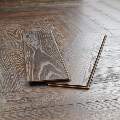 Kronotex Grasmere Herringbone 8mm Laminate Flooring - Espresso Oak