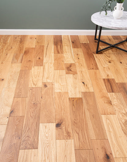 Black Friday Oak Engineered 14mm Brushed & Oiled Engineered Wood Flooring - Natural Oak