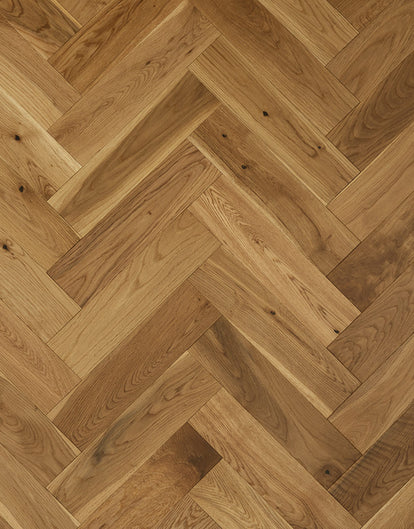 Black Friday - 20mm Lacquered Herringbone Engineered Wood Flooring - Honey Oak