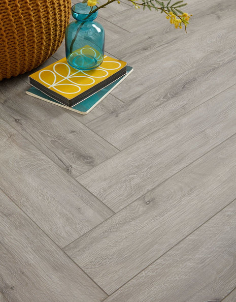 SPC Herringbone - Boulevard Grey Herringbone Rigid Core SPC-SAMPLE