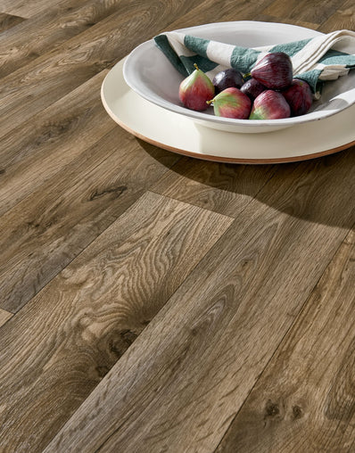 Gable 2.3m Cushioned Roll Vinyl Flooring  - Victorian Oak Plank