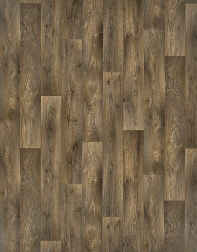 Gable 2.3m Cushioned Roll Vinyl Flooring  - Victorian Oak Plank