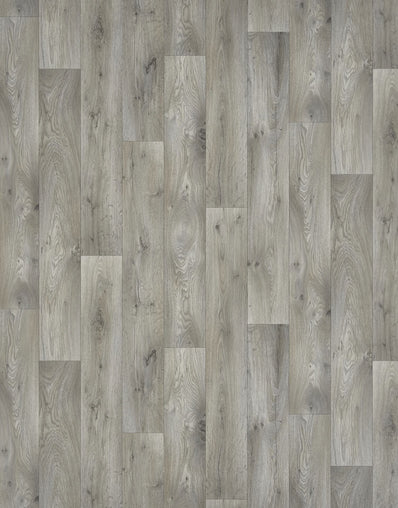 Gable 2.3m Cushioned Roll Vinyl Flooring  - Beach Hut Oak Plank