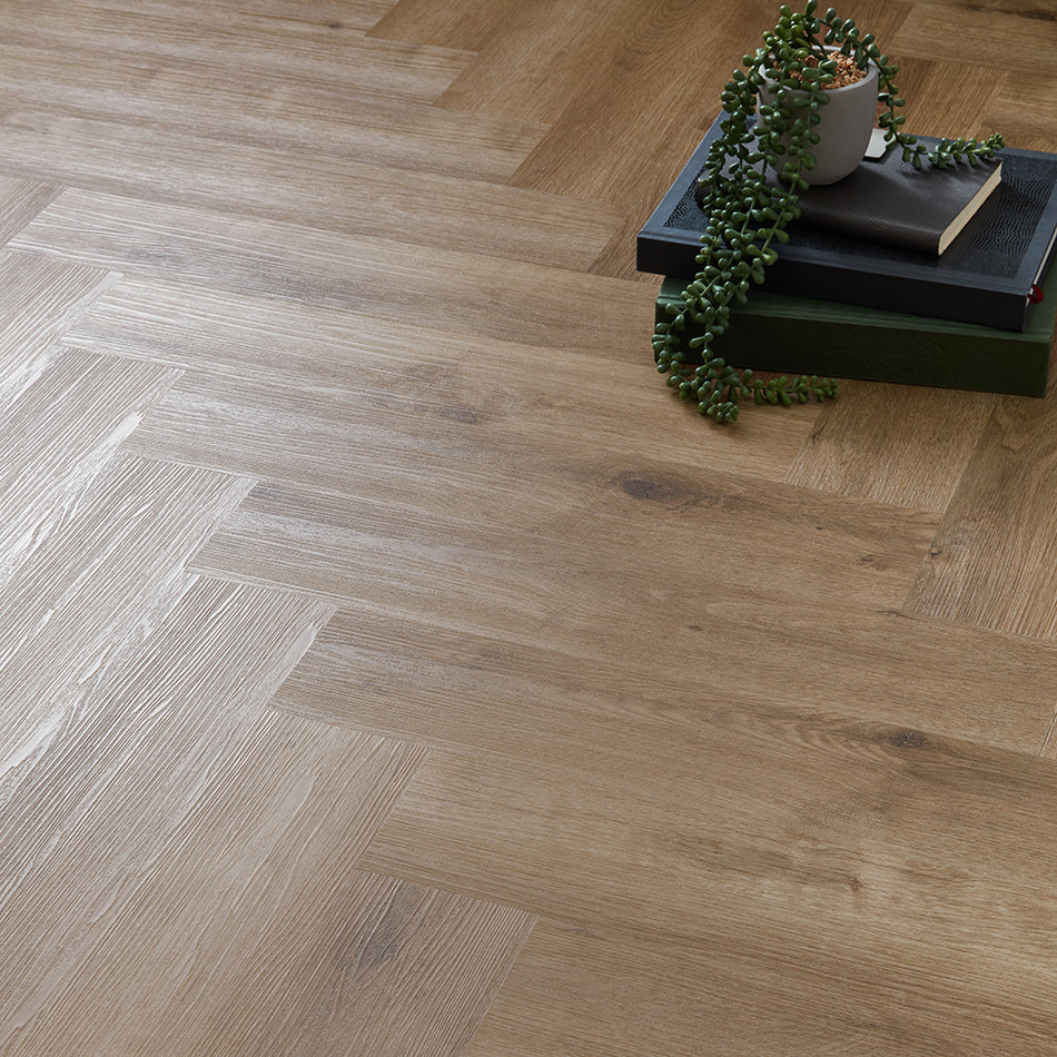 Scafell 5.2mm SPC Herringbone Flooring - Herringbone French Oak
