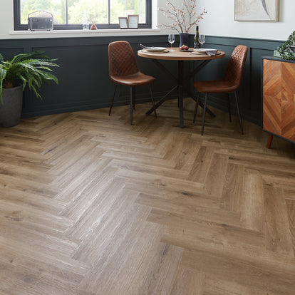 Scafell 5.2mm SPC Herringbone Flooring - Herringbone French Oak