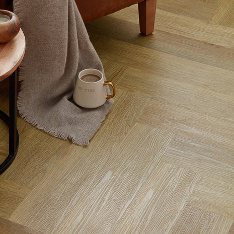 Scafell 5.2mm SPC Herringbone Flooring  -  Herringbone Natural Oak