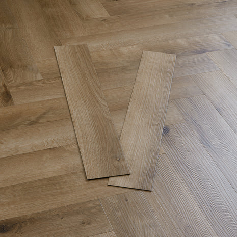 Rannerdale LVT Herringbone Flooring - French Oak