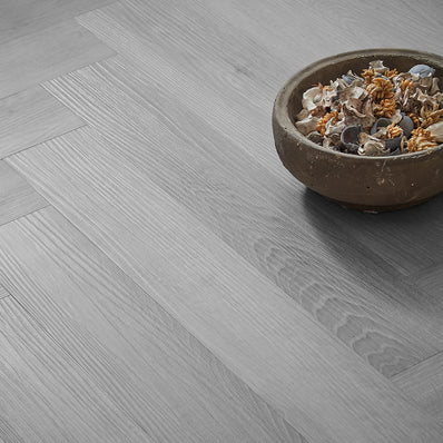 Rannerdale LVT Herringbone Flooring - Havana Grey Oak