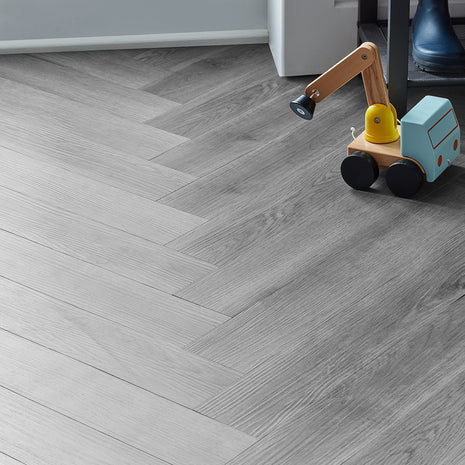 Rannerdale LVT Herringbone Flooring - Millenium Oak