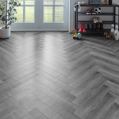 Rannerdale LVT Herringbone Flooring - Millenium Oak