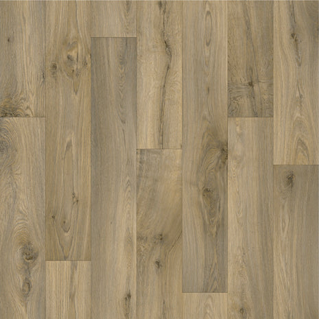 Bowfell 2mm Felt Back Roll Vinyl Flooring - Rustic Oak Plank