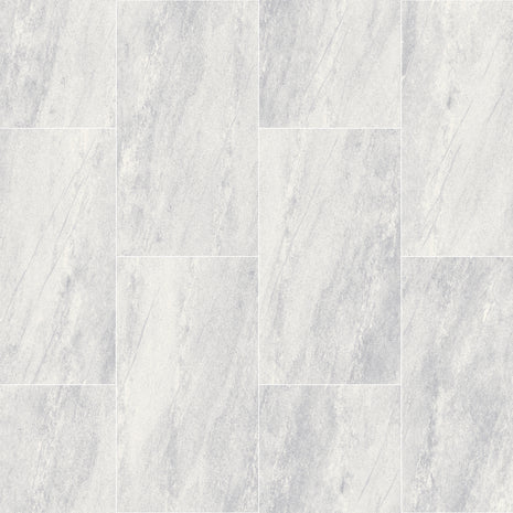 Bowfell 2mm Felt Back Roll Vinyl Flooring -  Domus White Stone