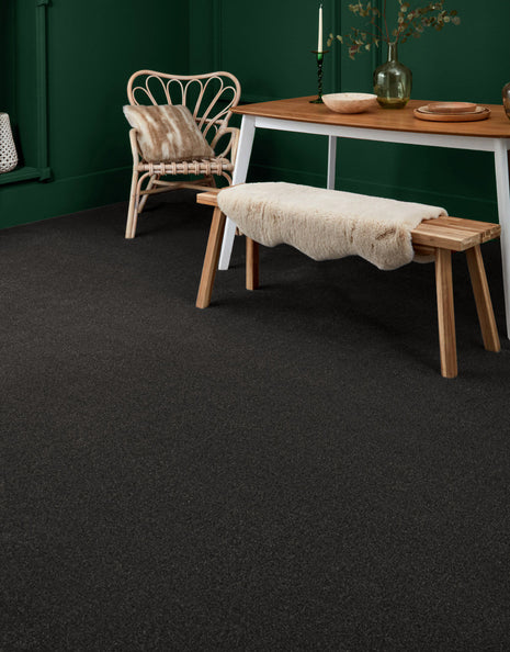 Keswick Dual Backing Backing 14mm Saxony Carpet - Anthracite / 4m