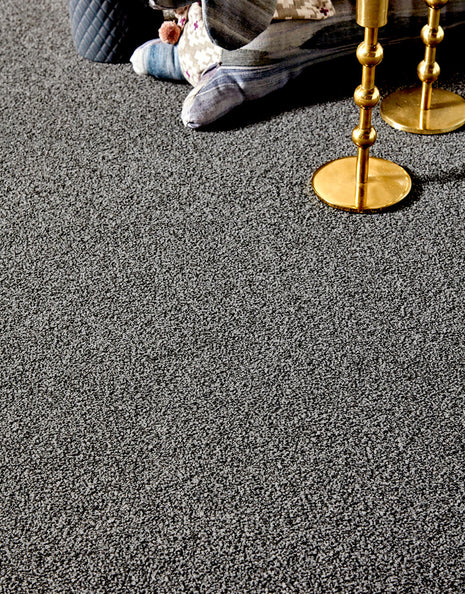 Keswick Dual Backing Backing 14mm Saxony Carpet - Charcoal / 4m