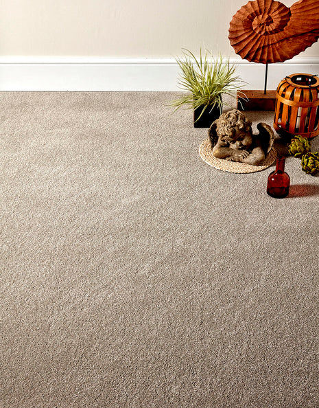 Keswick Dual Backing Backing 14mm Saxony Carpet - Morning Light / 4m