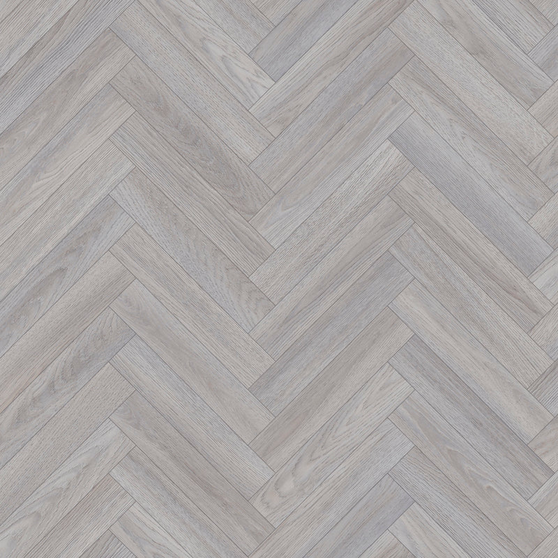 Gable 2.3mm Cushioned Vinyl - Washed Grey Herringbone
