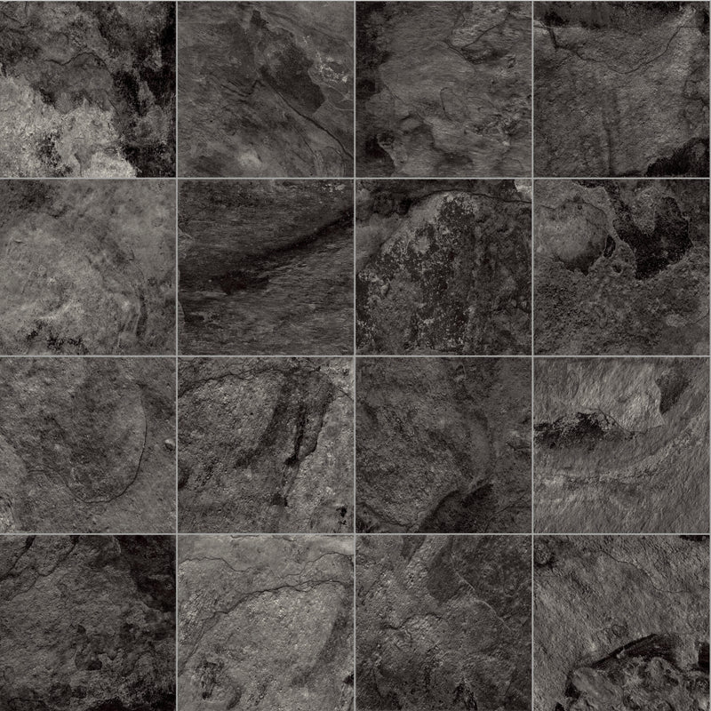 Gable 2.3mm Cushioned Vinyl - Dark Slate Tile