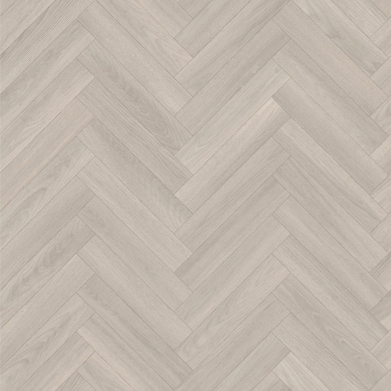 Troutbeck 2.8mm Cushioned Roll Vinyl Flooring - Ivory Herringbone