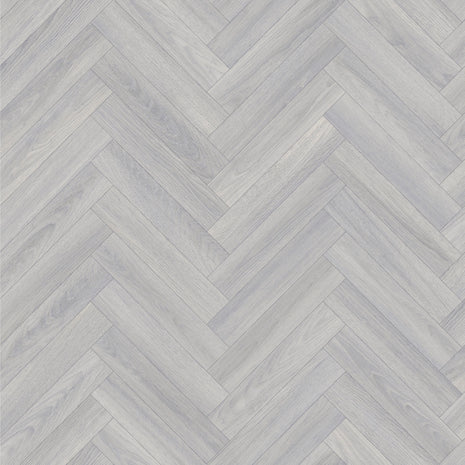 Troutbeck 2.8mm Cushioned Roll Vinyl Flooring - Silver Oak Chevron