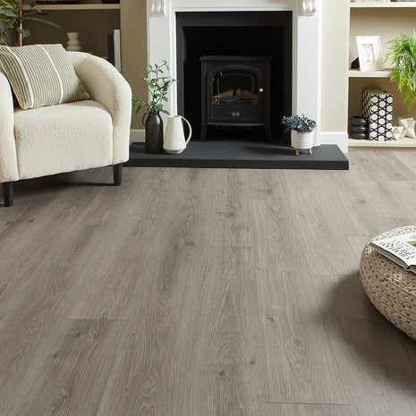 Tarnhows 7mm Laminate Flooring - Dark Grey Oak-SAMPLE
