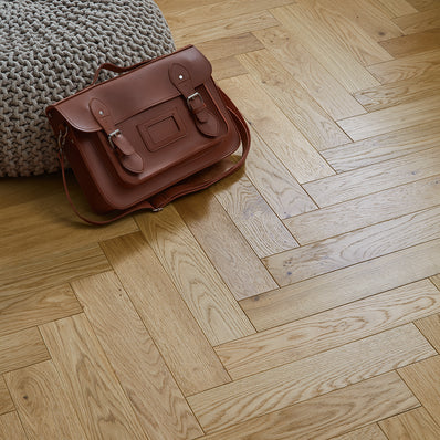 Nordic Herringbone 12mm Engineered Wood Flooring -  Brushed Lacquer