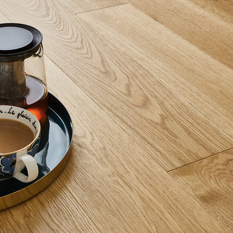 Malaren 14mm Lacquered Engineered Wood Flooring -Bright Oak-SAMPLE