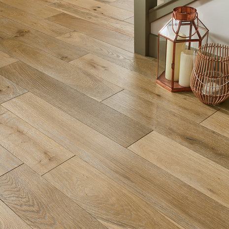 Garda 14mm Lacquered Engineered Wood Flooring - Rustric French Oak-SAMPLE