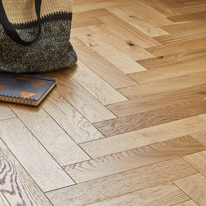 Lucerne 10mm Herringbone Engineered Wood Flooring - County Oak