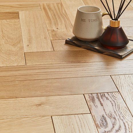 Lucerne 10mm Herringbone Engineered Wood Flooring - County Oak-SAMPLE