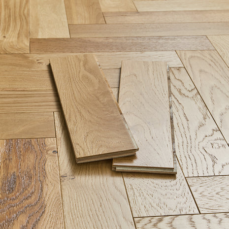 Lucerne 10mm Herringbone Engineered Wood Flooring - County Oak-SAMPLE