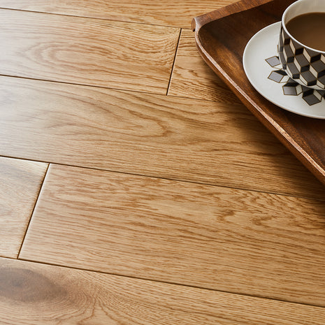 Geneva 14mm Lacquered Engineered Wood Flooring - Rustic Honey Oak-SAMPLE