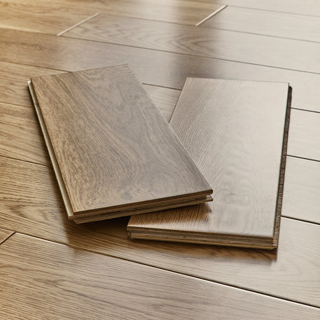 Garda 14mm Lacquered Engineered Wood Flooring - Natural French Oak-SAMPLE