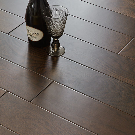 Geneva 14mm Lacquered Engineered Wood Flooring - Espresso Oak-SAMPLE