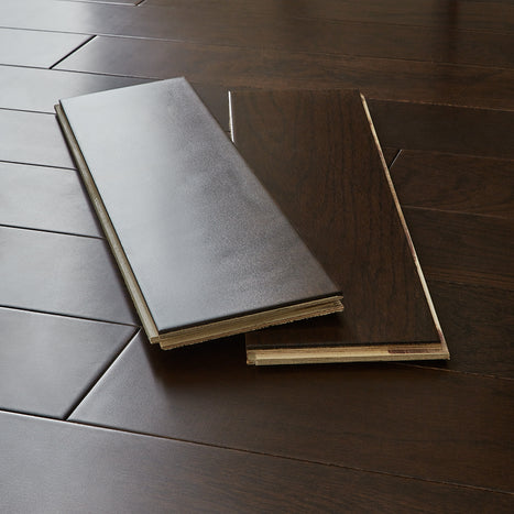 Geneva 14mm Lacquered Engineered Wood Flooring - Espresso Oak-SAMPLE