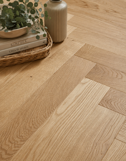 Elterwater Parquet 14mm Herringbone Engineered Wood Flooring - Natural Oak