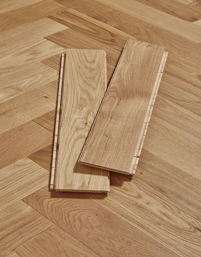 Elterwater Parquet 14mm Herringbone Engineered Wood Flooring - Natural Oak
