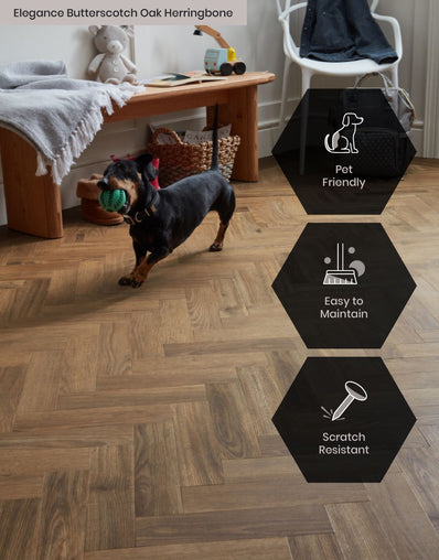 Asenso Artisan Herringbone - Light Vanilla Oak