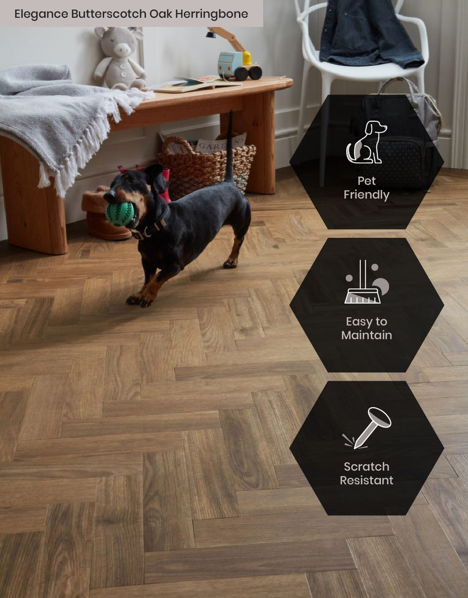 Asenso Artisan Herringbone - Light Vanilla Oak