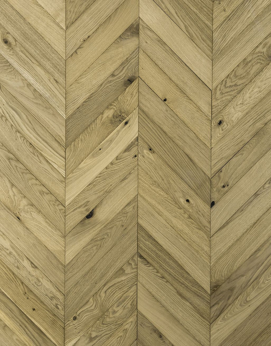 Constance 14mm Oiled Chevron Engineered Wood Flooring -  Natural Oak